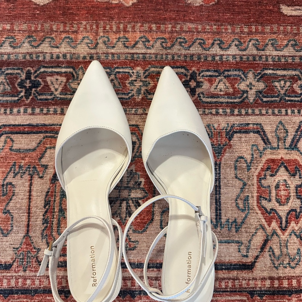 Reformation Cream Kitten Heels for Women